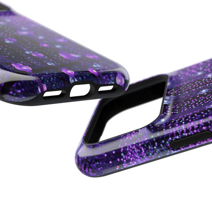 Purple Raindrops MagSafe® Compatible Tough Case for iPhone