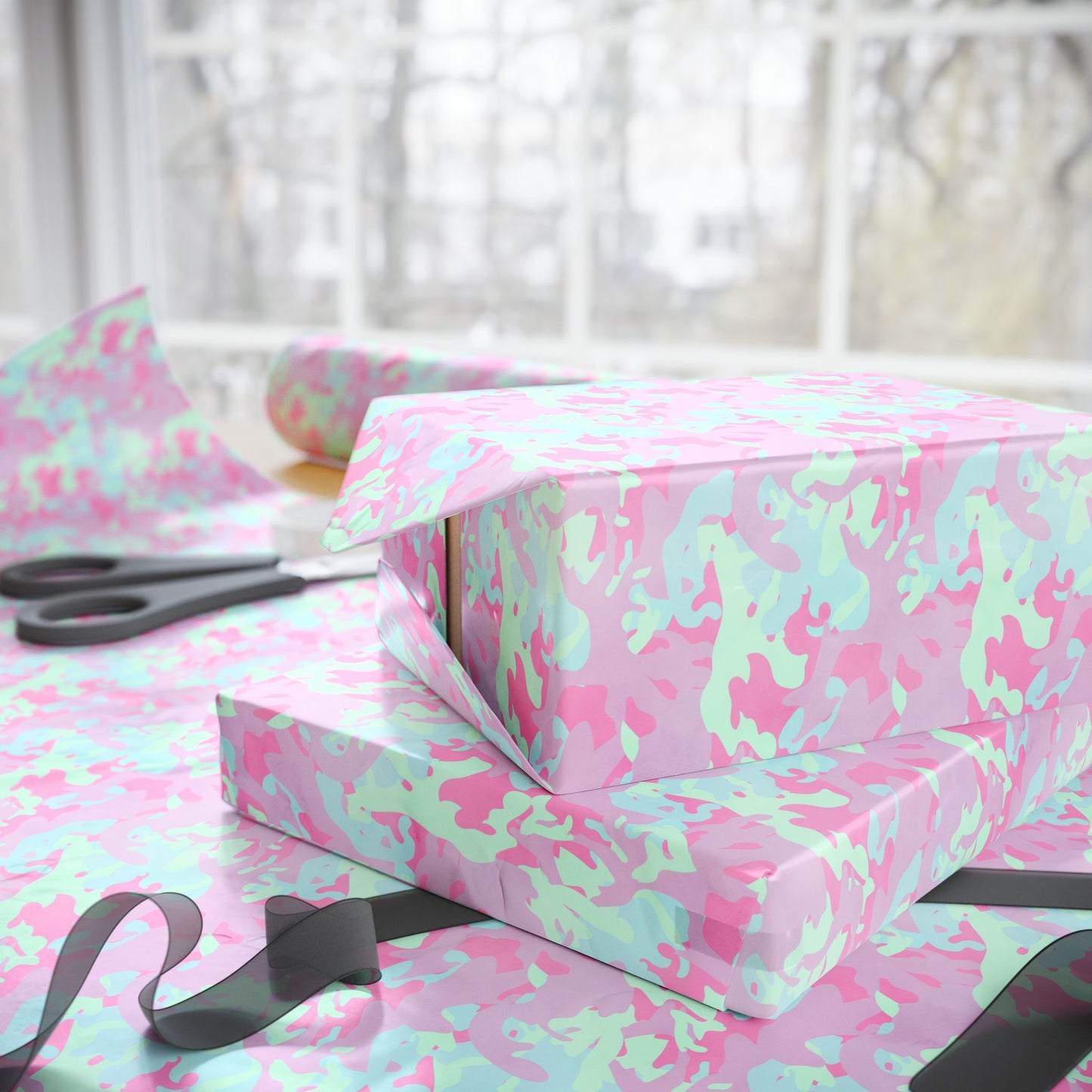 Berry Sorbet Camo Wrapping Paper