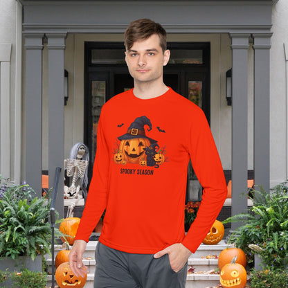 Spooky Season (Jack-O-Lantern/Black Cat) Adult Long Sleeve Tee