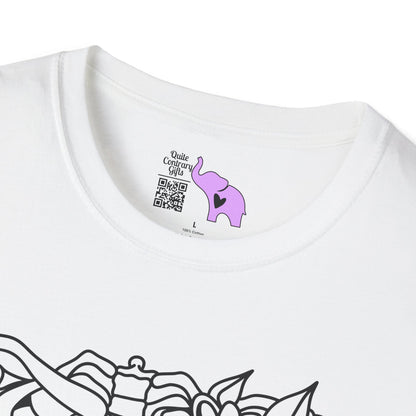 Floral Ribcage Adult T-shirt