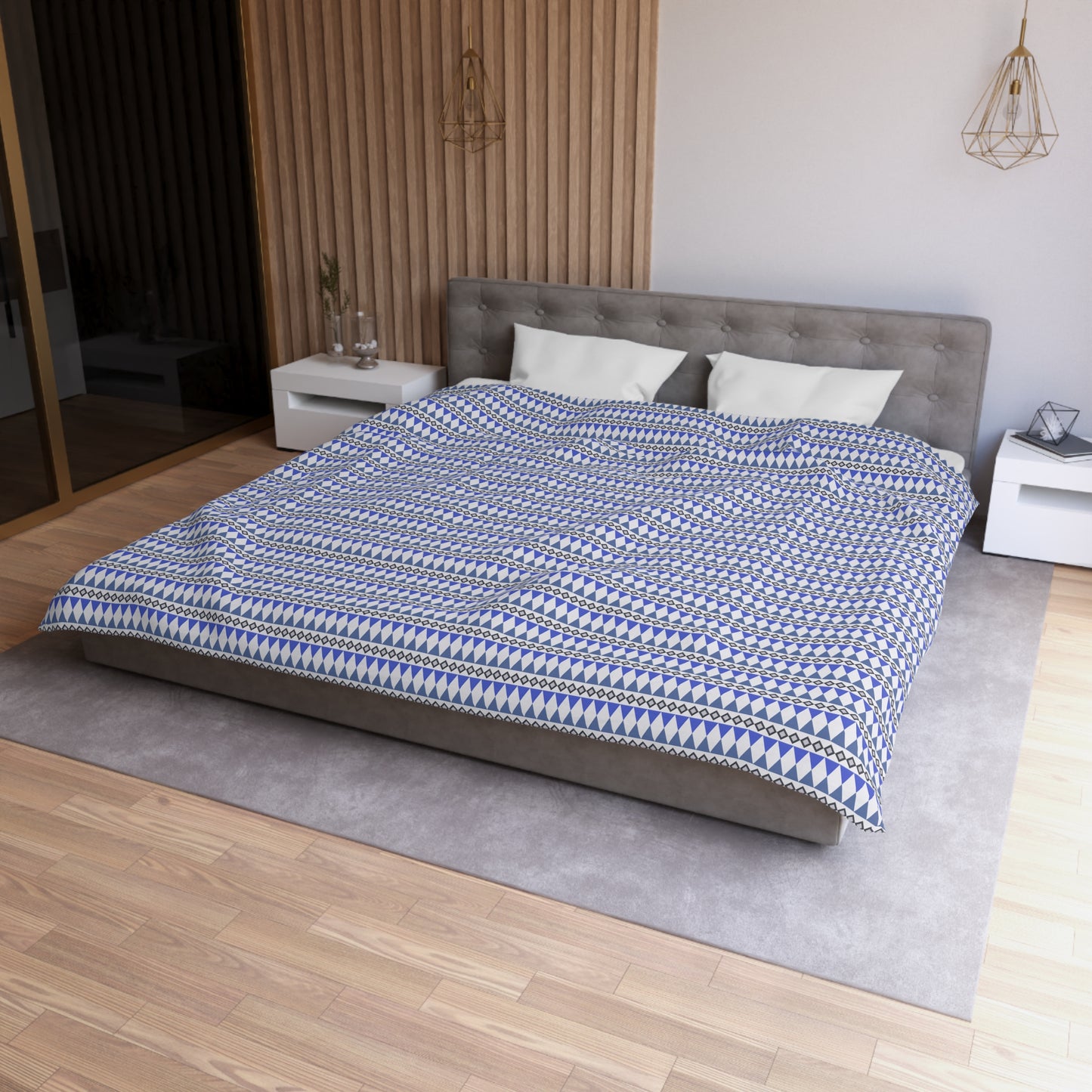 Sapphire Cairn Stripes Duvet Bedding Set