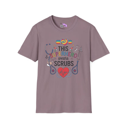 This Superhero Wears Scrubs Adult T-shirt