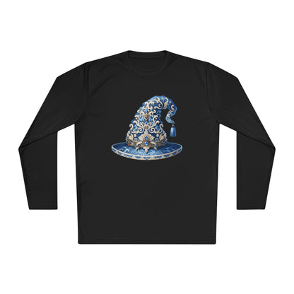 Blue & SIlver Witch Hat Adult Long Sleeve Tee