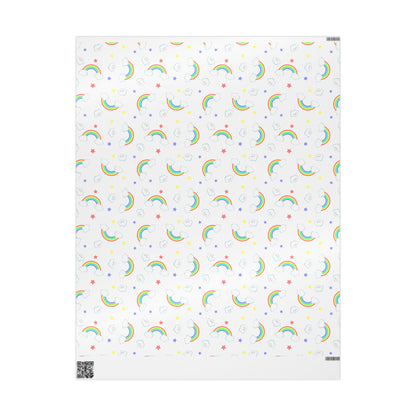 Rainbow Smiles & Stars Wrapping Paper