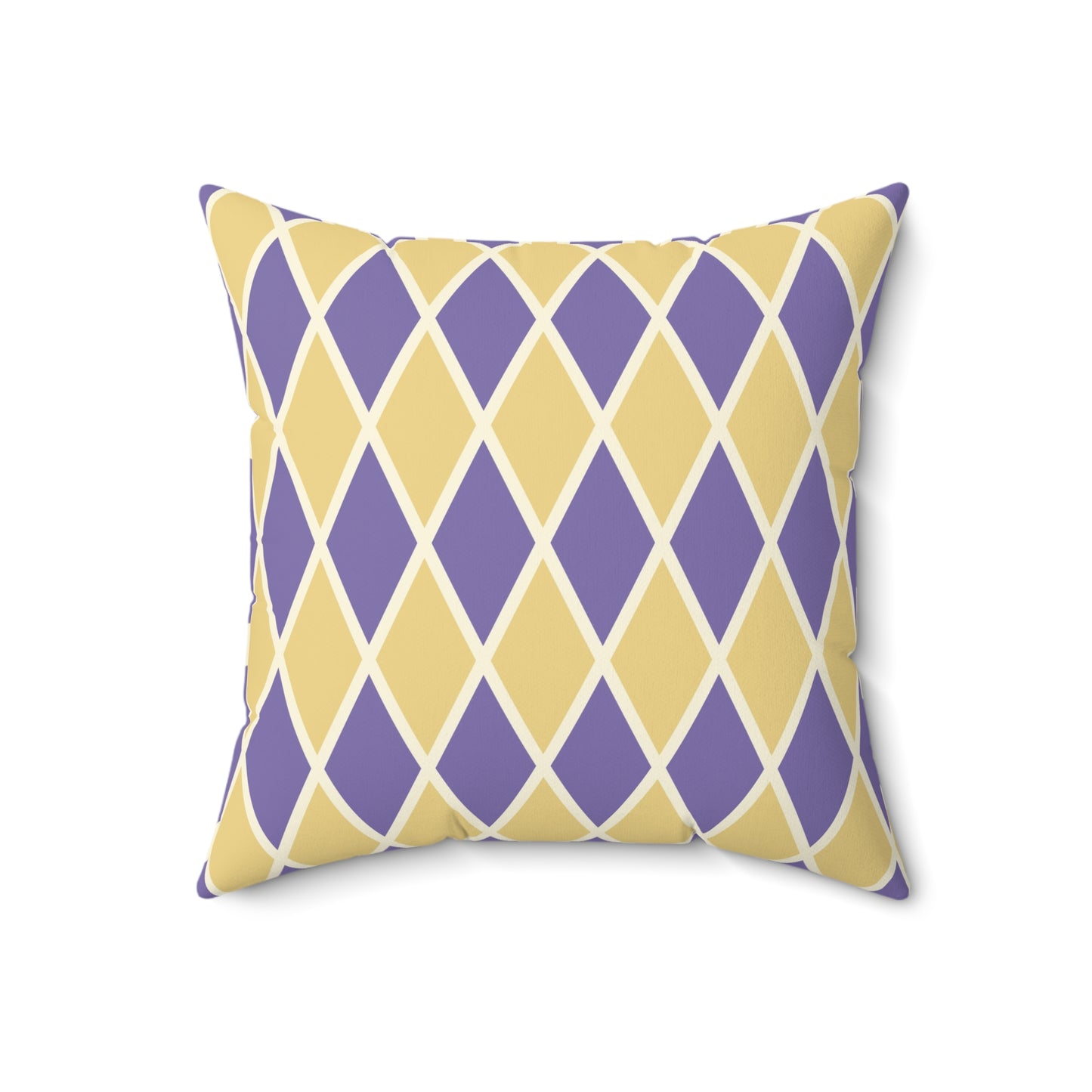 Purple/Yellow Harlequin Throw Pillow