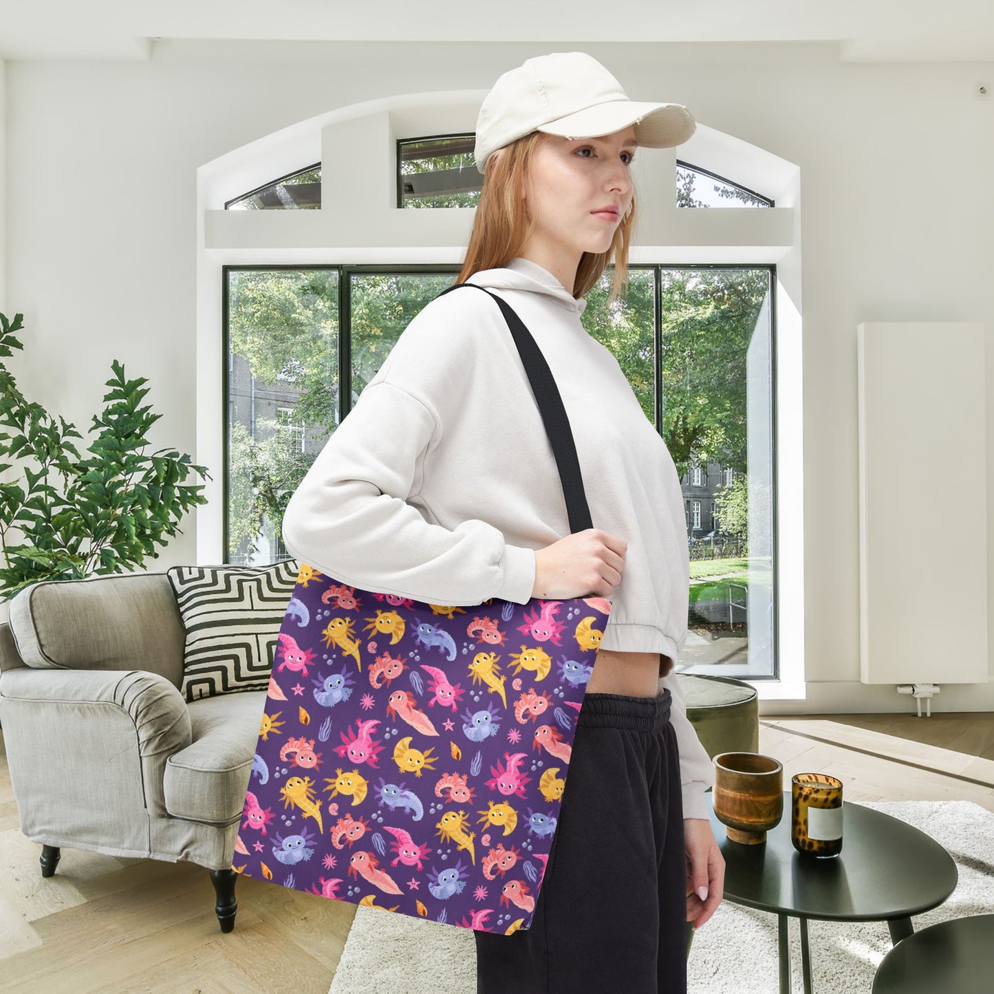 Axolotl Adventures Canvas Tote Bag