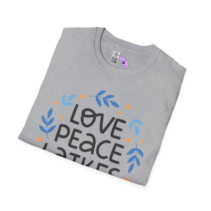 Hanukkah Love Peace Latkes Adult T-shirt