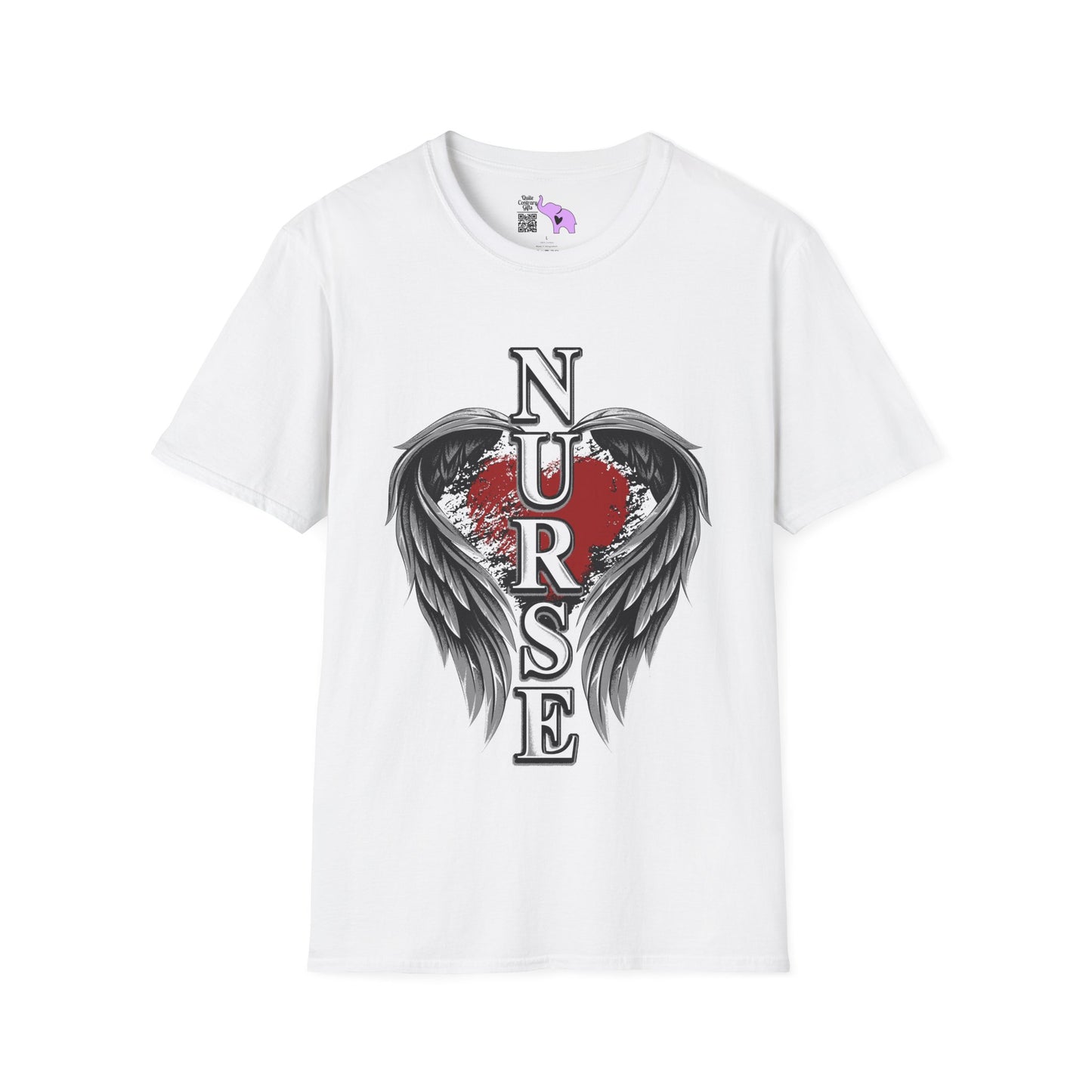 Nurse Heart & Angel Wings Adult T-shirt