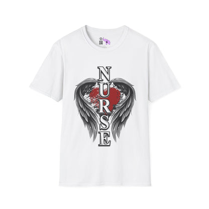 Nurse Heart & Angel Wings Adult T-shirt