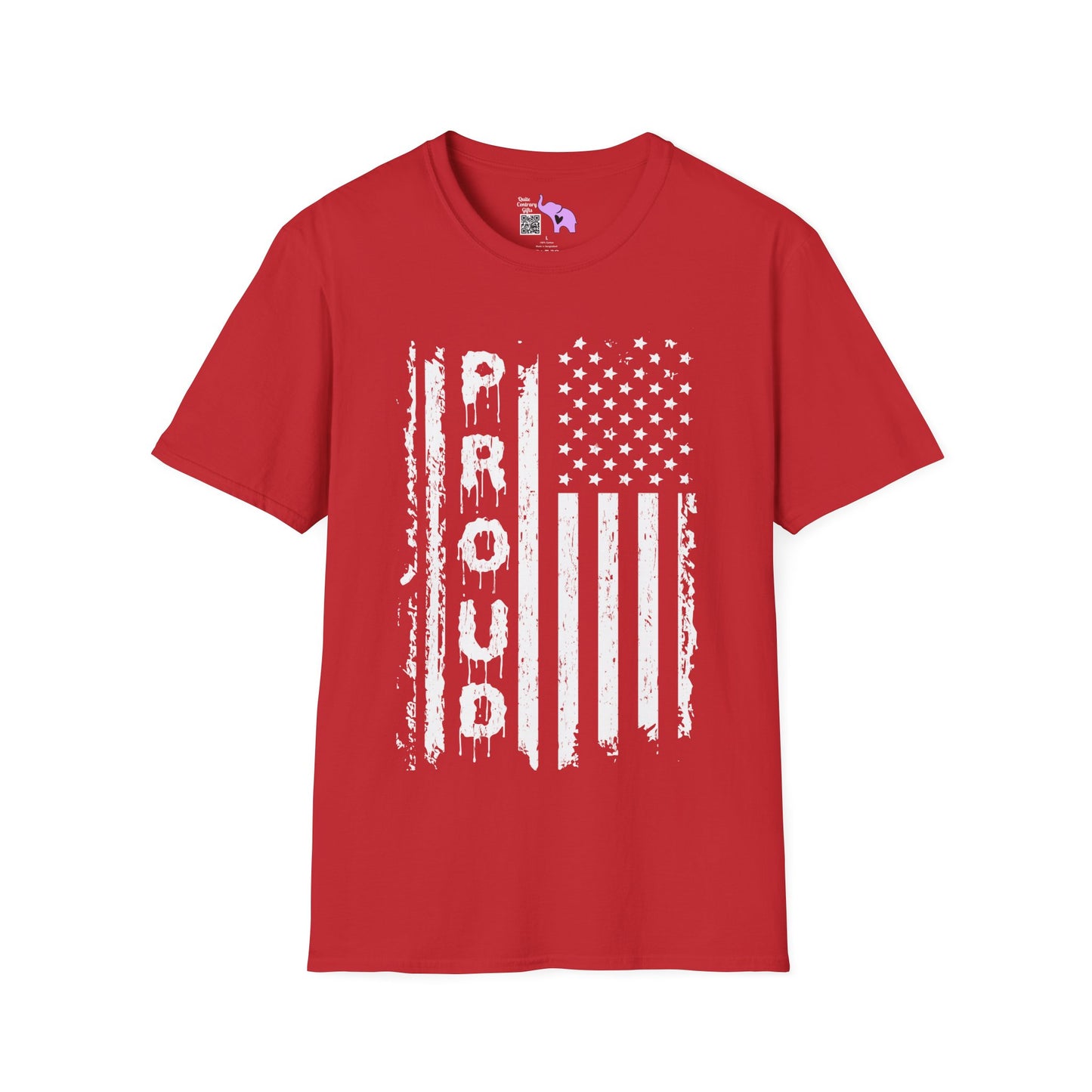 Proud American Flag Adult T-shirt