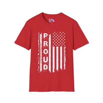Proud American Flag Adult T-shirt