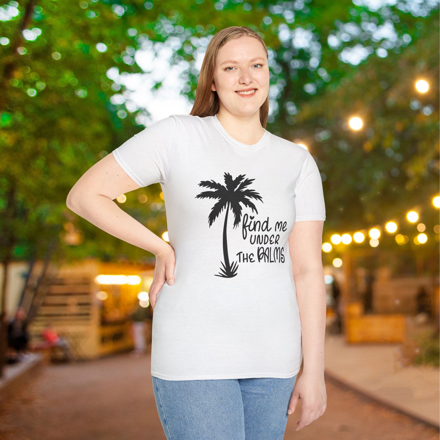 Find Me Under The Palms Adult T-shirt