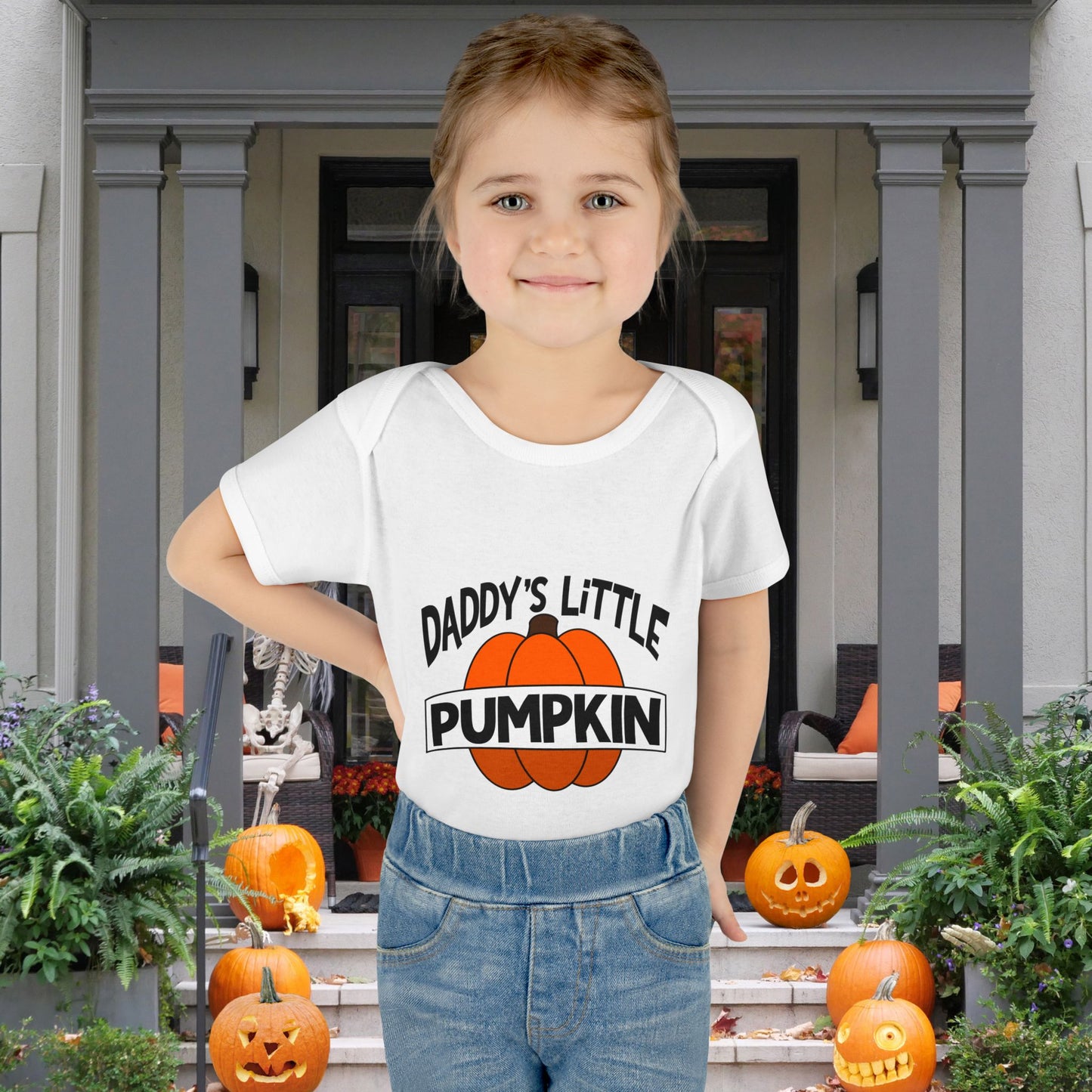 Daddy's Little Pumpkin Infant Baby Rib Bodysuit