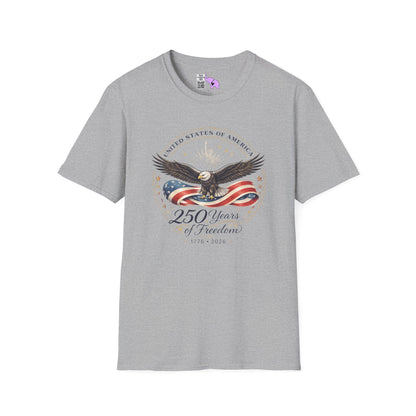 United States of America 250 Years of Freedom 1776-2026 Adult T-shirt