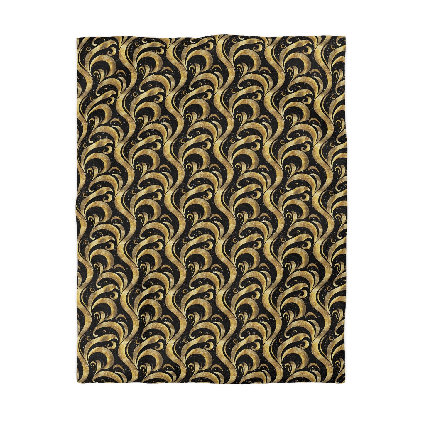 Black & Gold Luxe Swirl Duvet Bedding Set