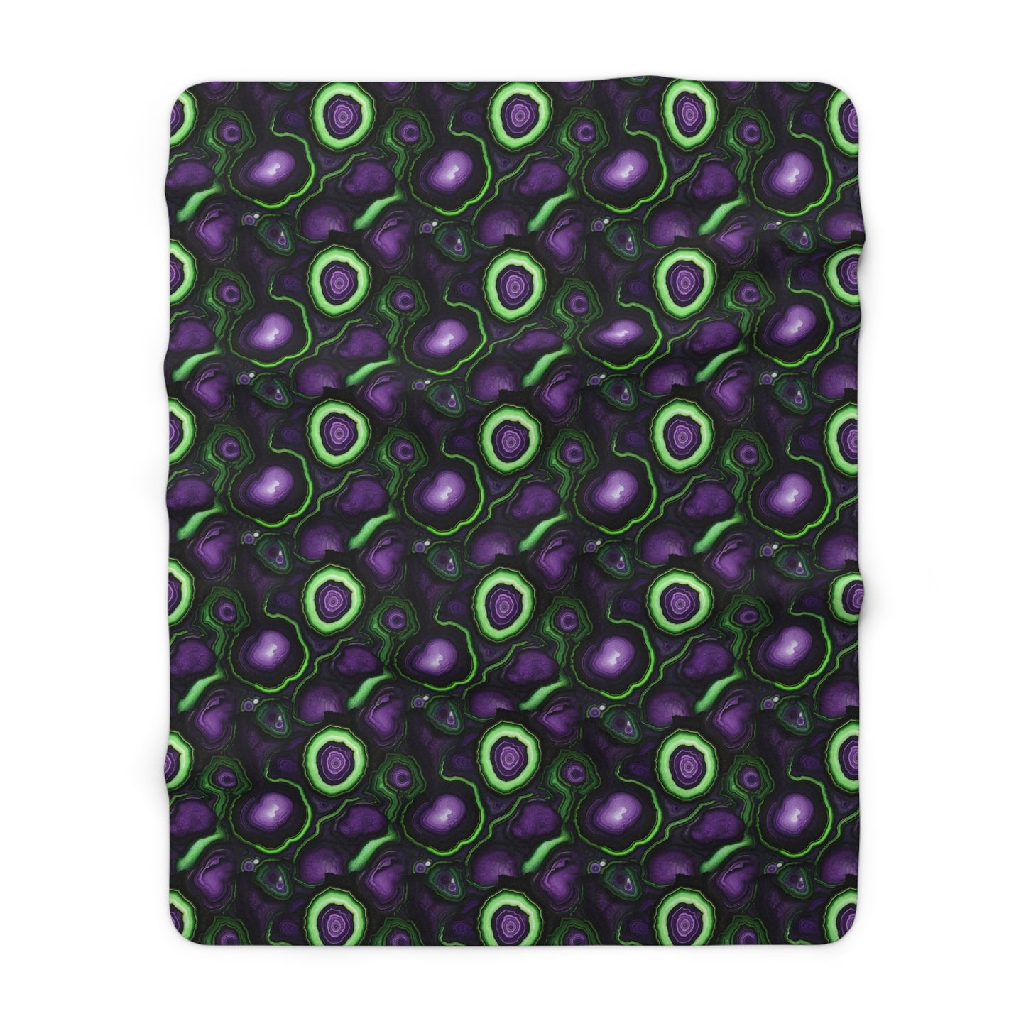 Amethyst & Lime Fracture Fleece Blanket