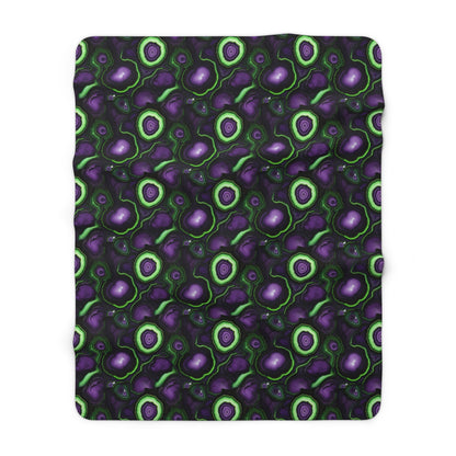 Amethyst & Lime Fracture Fleece Blanket