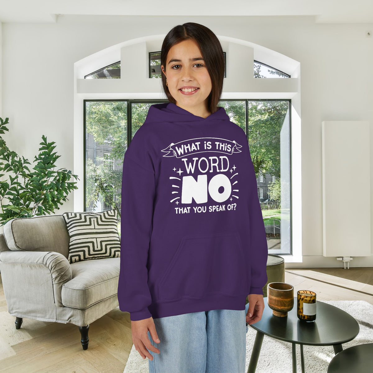 What Is This Word No That You Speak Of? Youth Heavy Blend Hoodie
