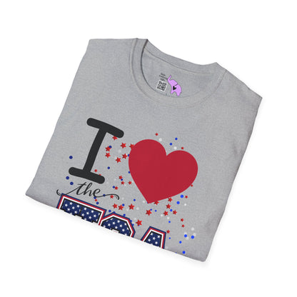 I Love The USA Adult T-shirt