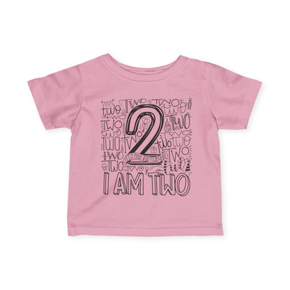 I Am Two Typography Infant T-Shirt