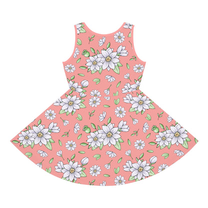 Jasmine Blush Garden Girls' Sleeveless Sundress