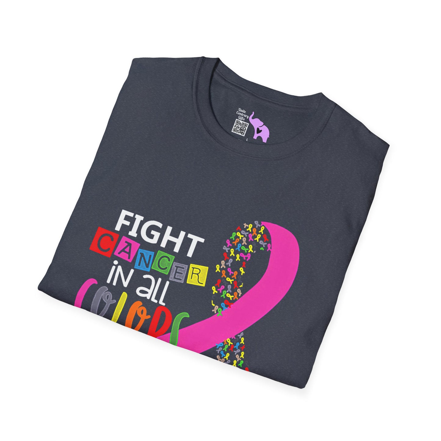 Fight Cancer All Colors 2 Adult T-shirt