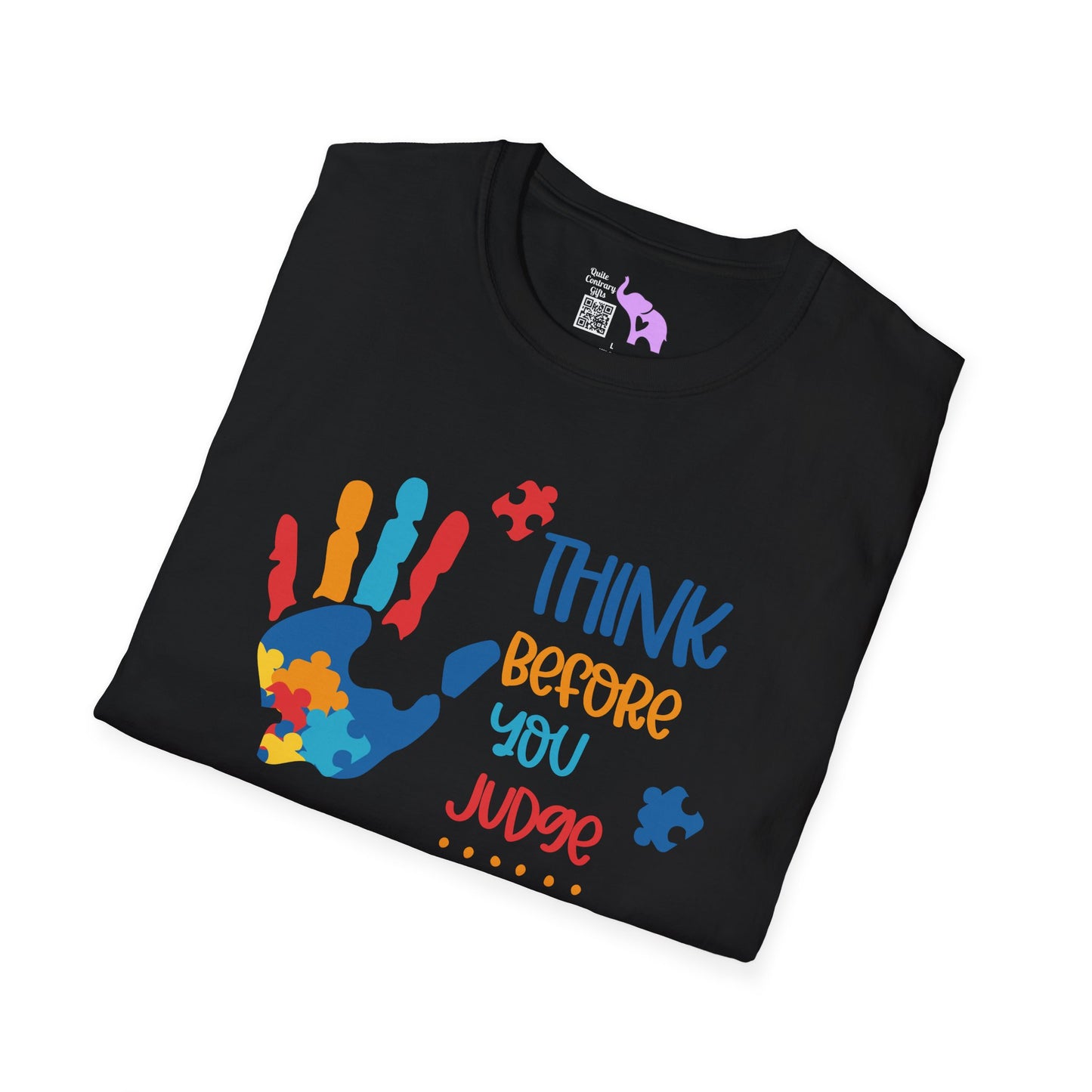 Think Before You Judge Autism Awarness Adult T-shirt