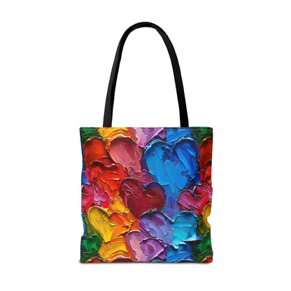 Palette Knife Hearts Canvas Tote Bag