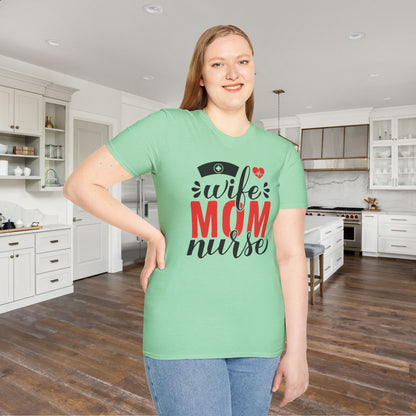Wife Mom Nurse Adult T-shirt