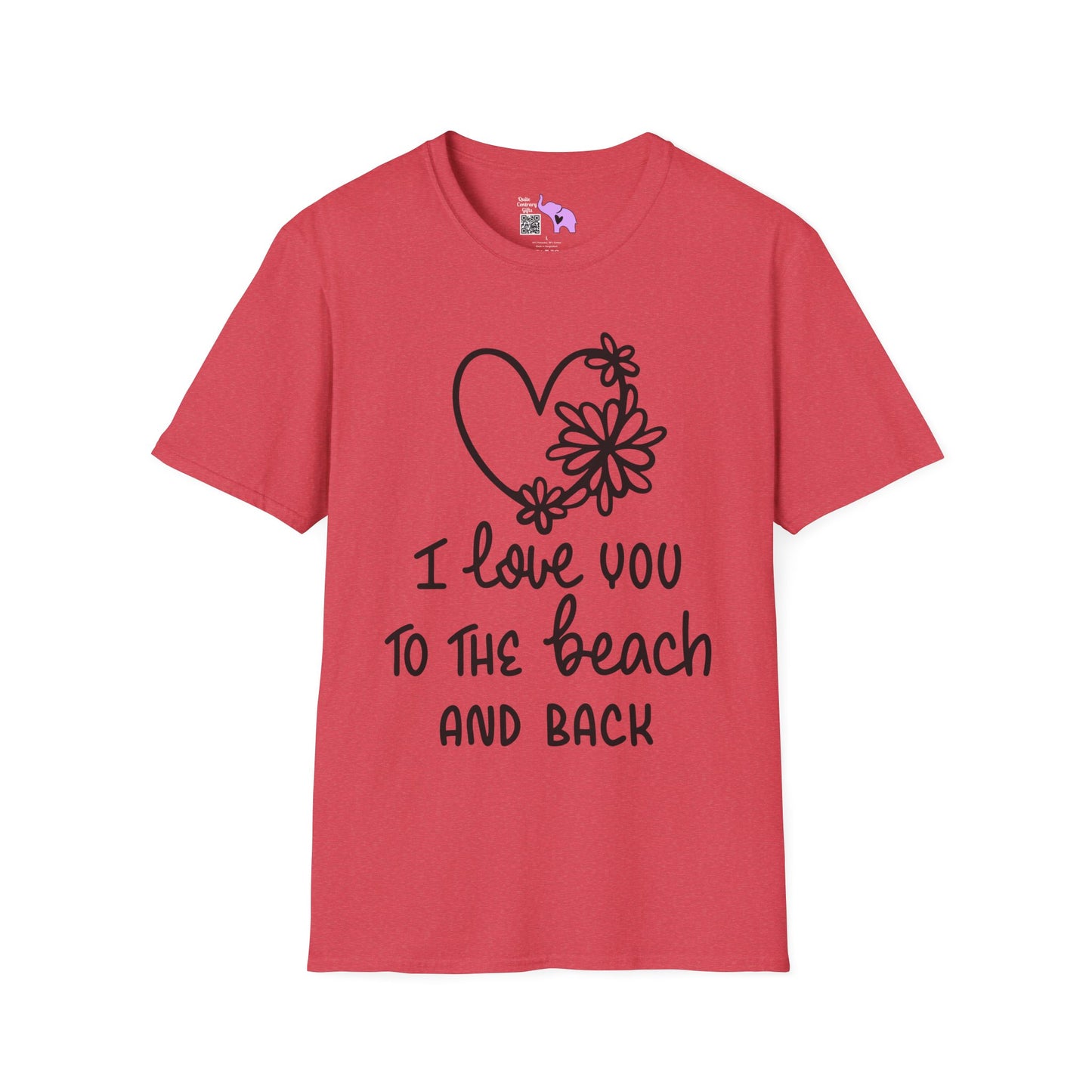 I Love You To The Beach Adult T-shirt