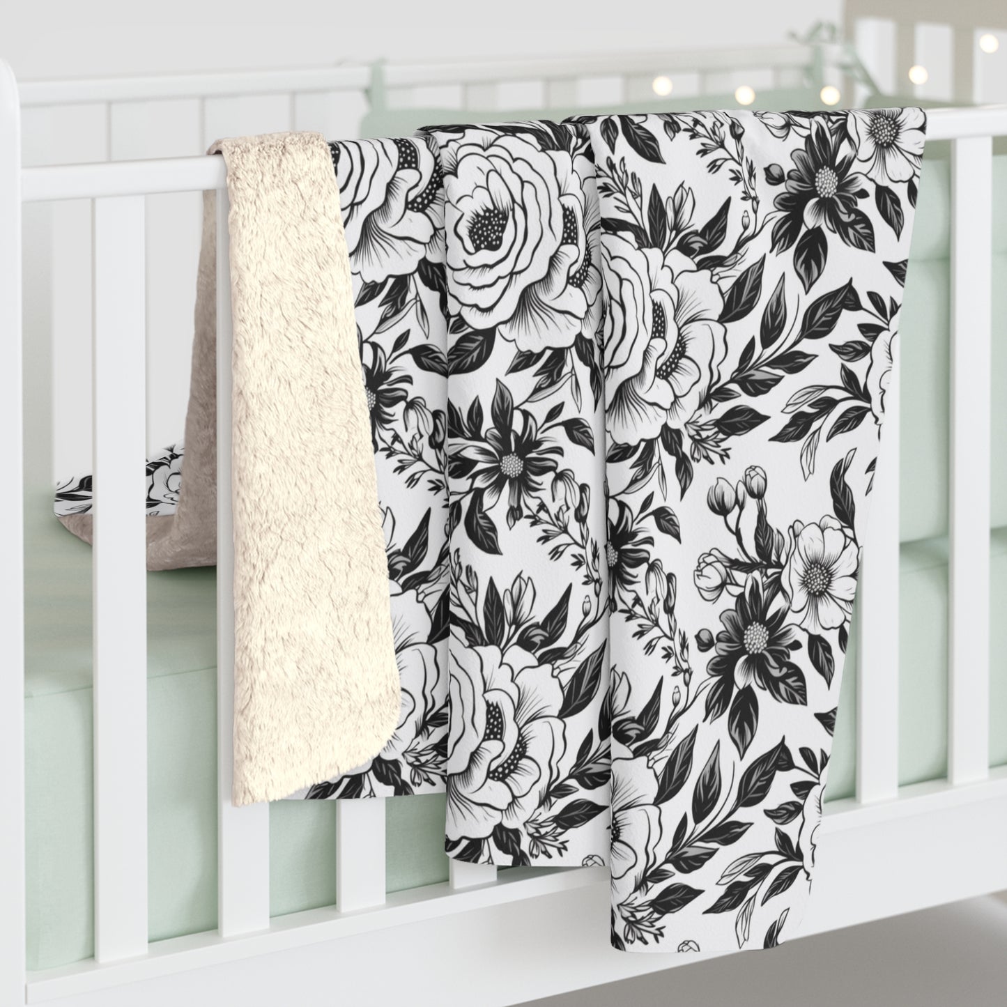 Whispering Blooms Fleece Blanket