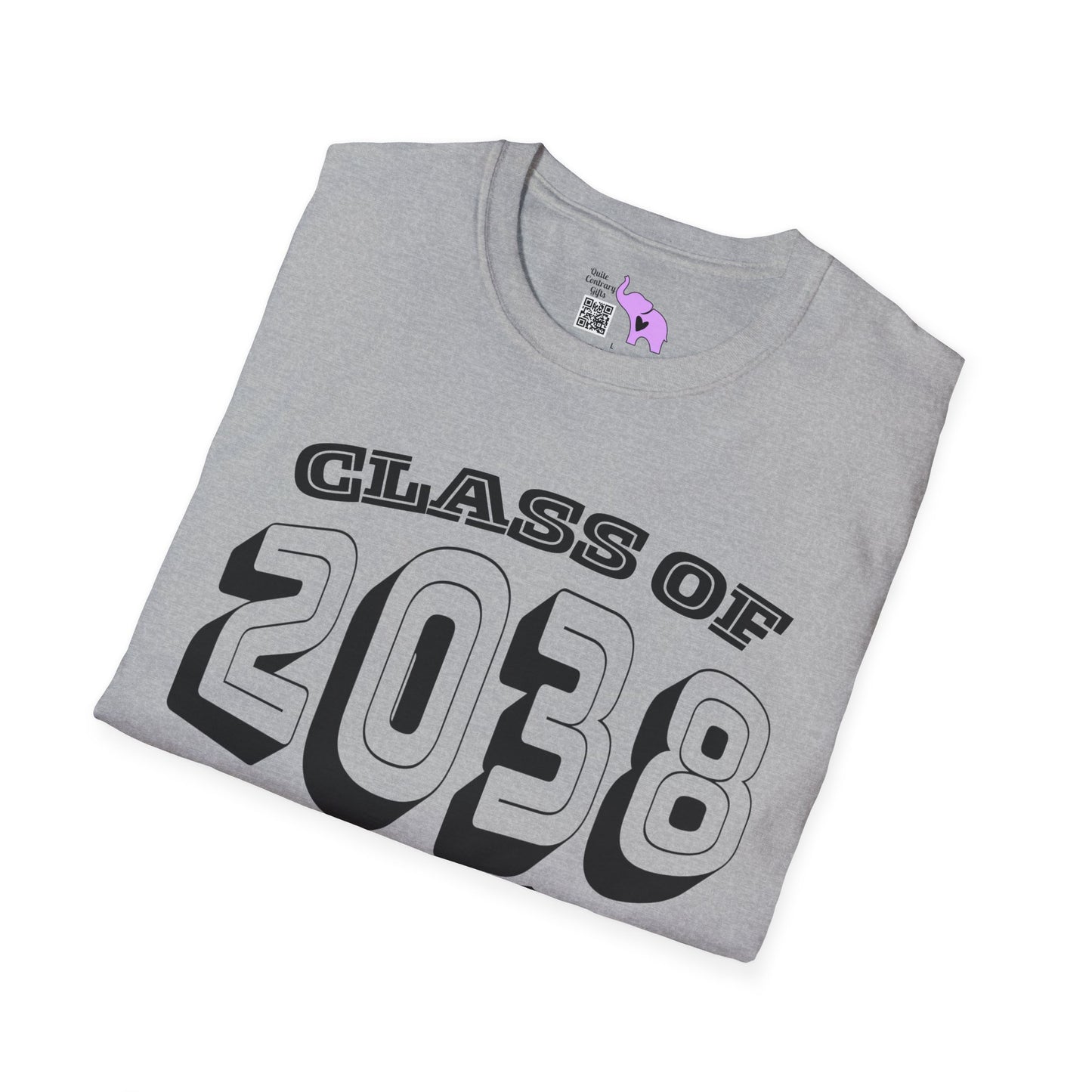 Class of 2038 Unisex Tshirt for 2025/26 Kindergarteners