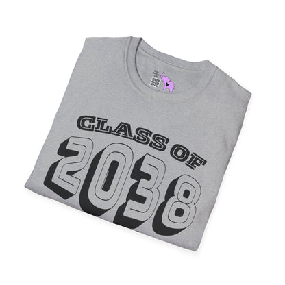 Class of 2038 Unisex Tshirt for 2025/26 Kindergarteners