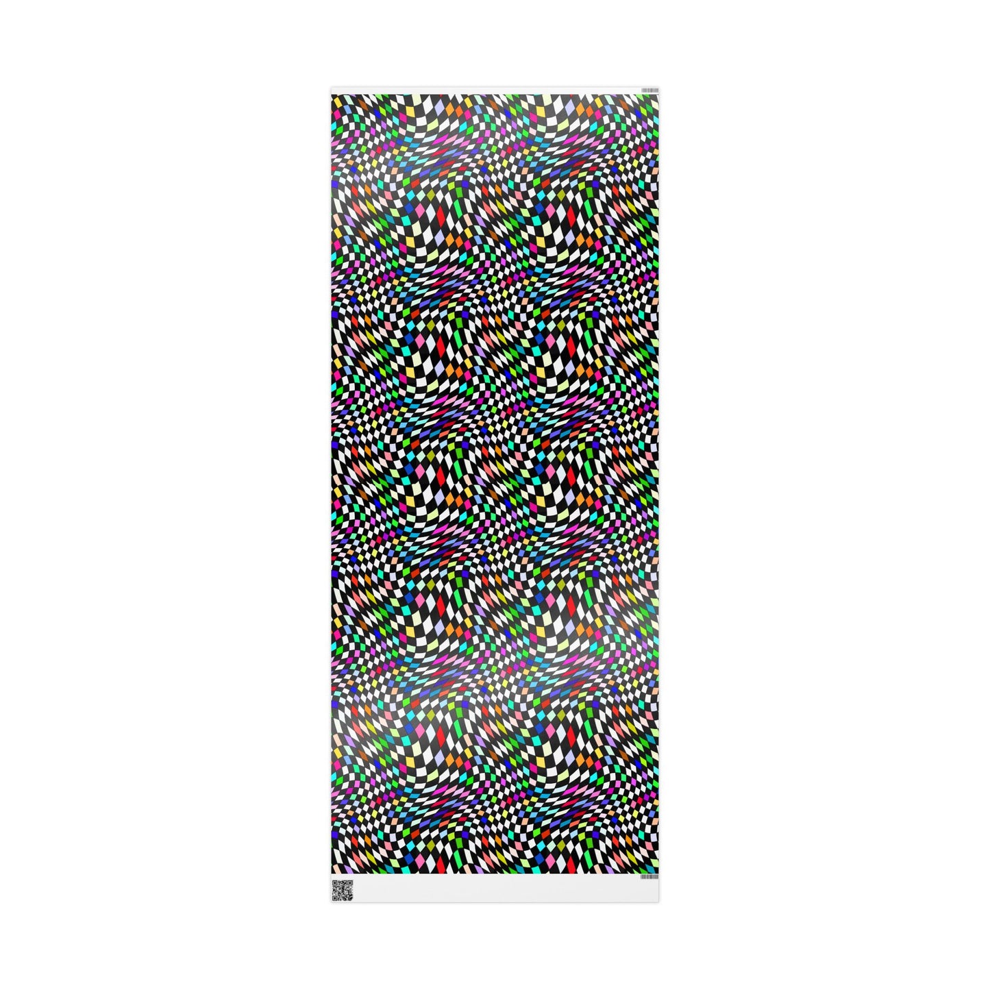 Warped Colorful Checkered Wrapping Paper