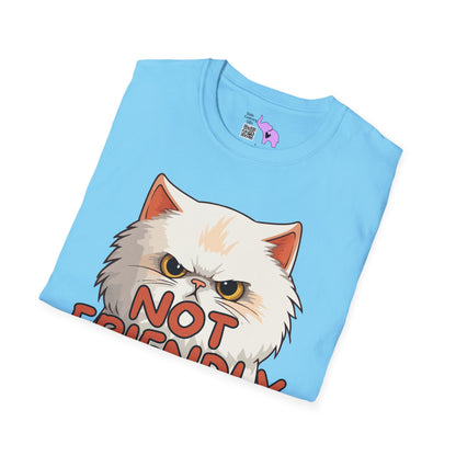 Not Friendly Do Not Touch Cat Adult T-shirt