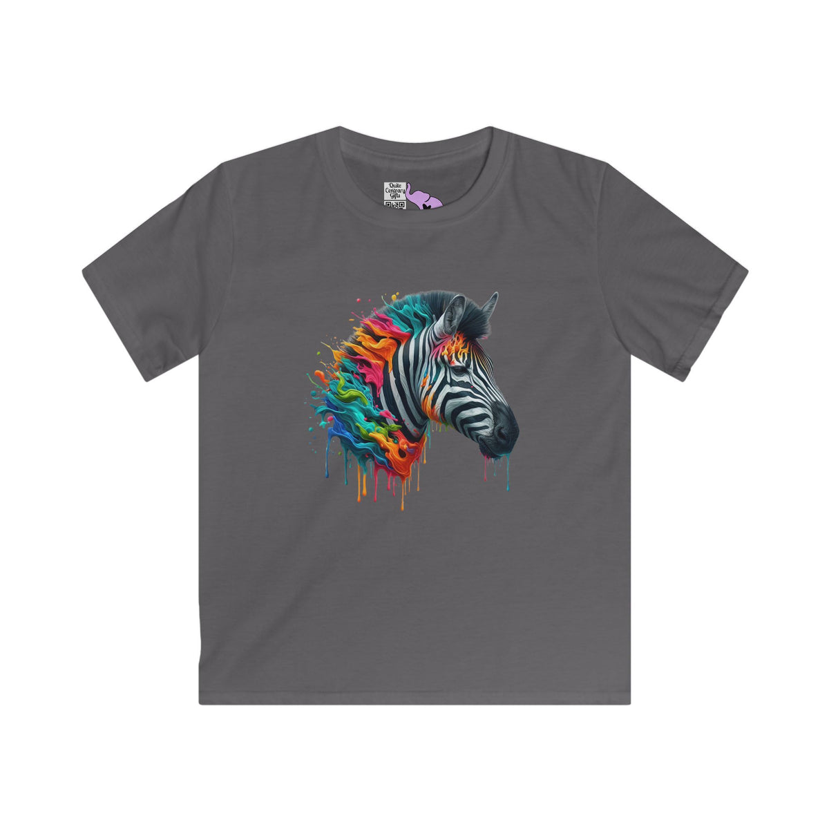 Colorful Zebra Youth Softstyle Tee