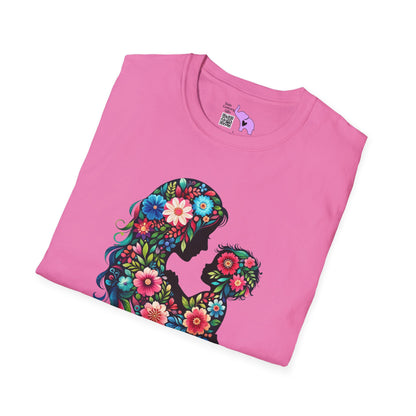 Flowery Mother & Child Adult T-shirt