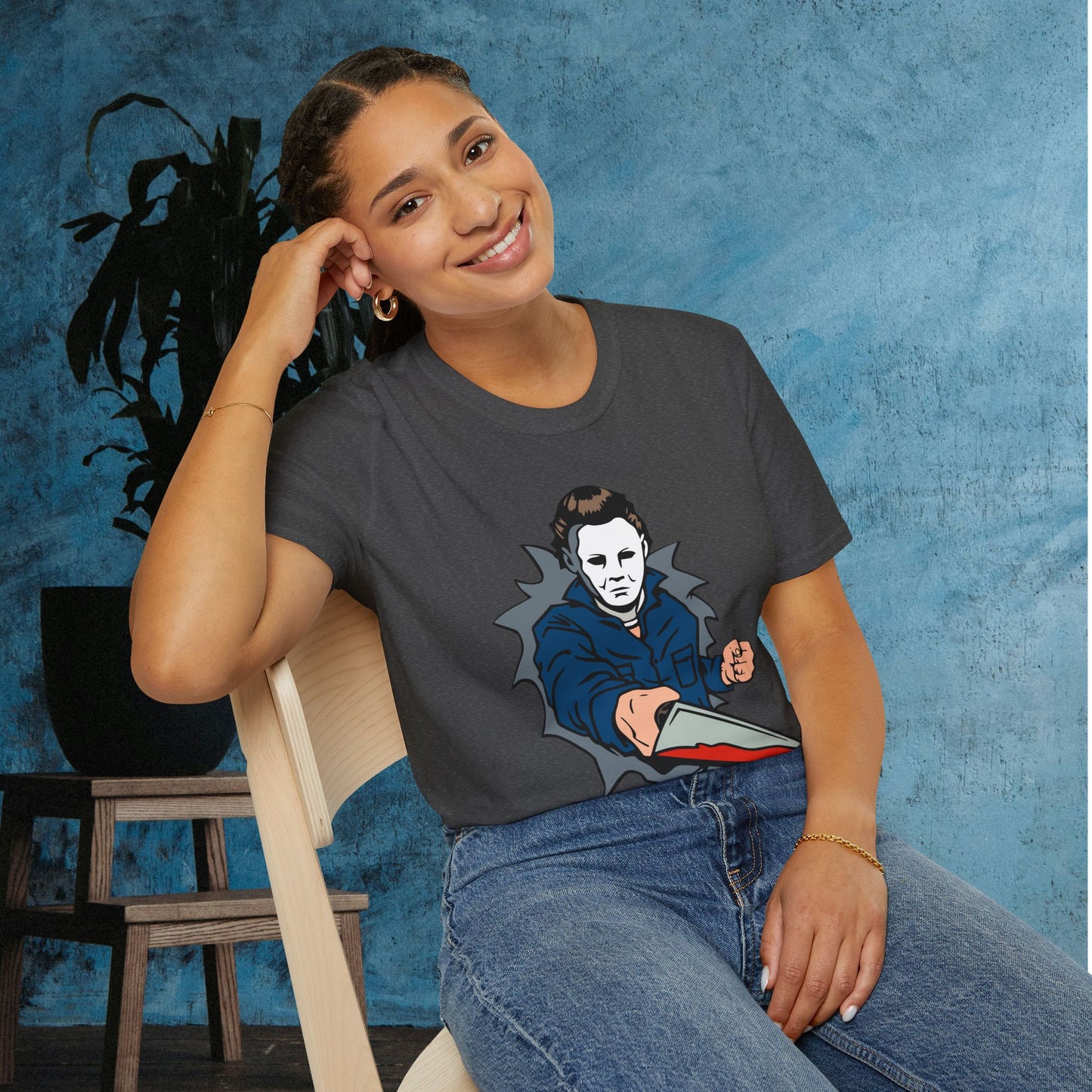 Michael Myers Knife (2) Adult T-shirt