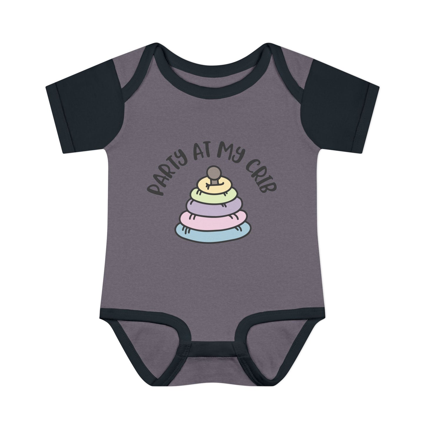 Party At My Crib Infant Baby Rib Bodysuit