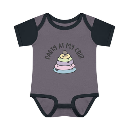 Party At My Crib Infant Baby Rib Bodysuit