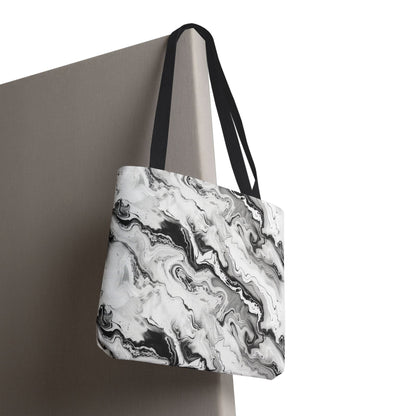 Frost Veil Marble Canvas Tote Bag