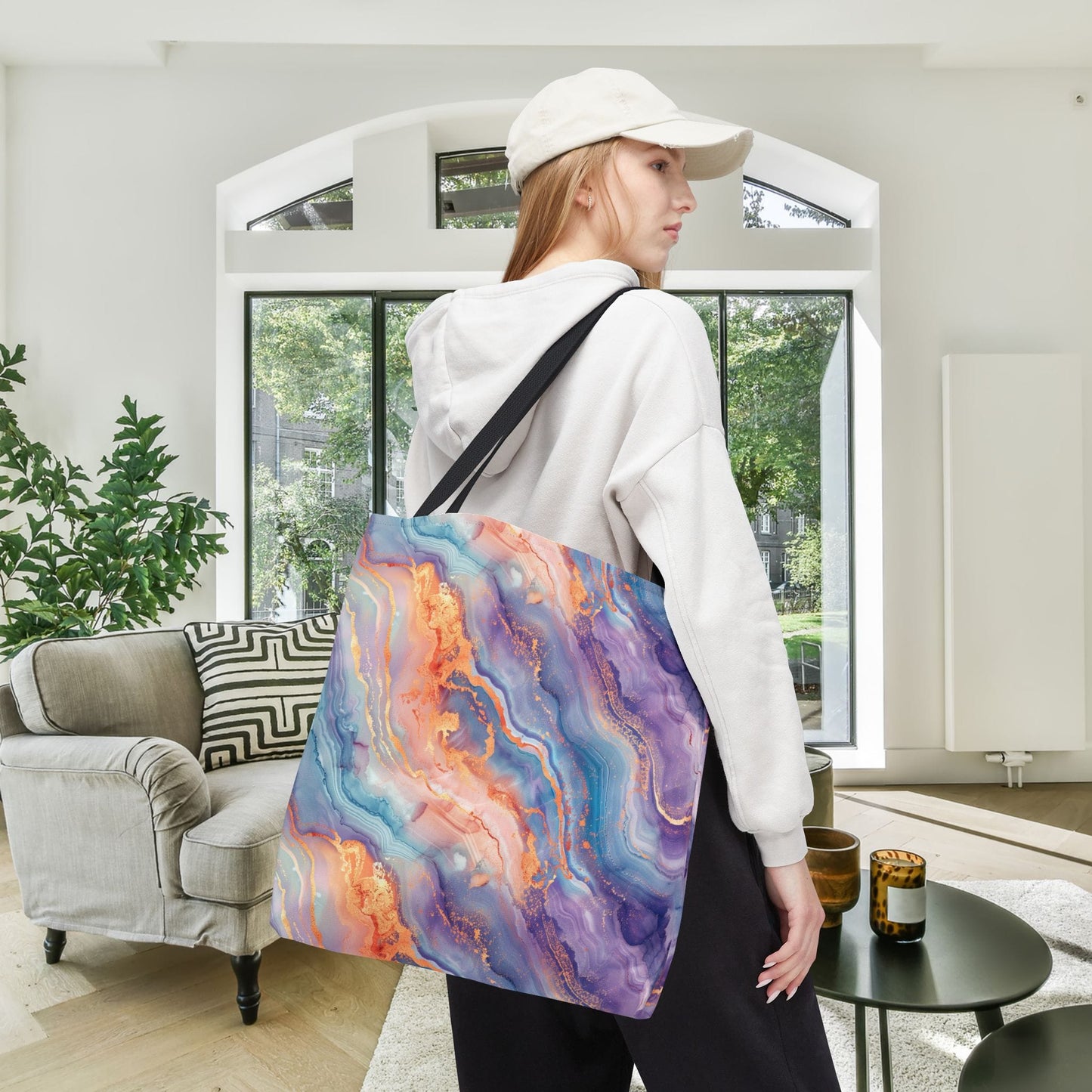 Dreamwave Marble Canvas Tote Bag