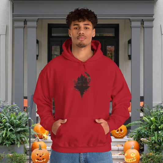 Halloween Haunted House Heavy Blend™ Hooded Sweatshirt