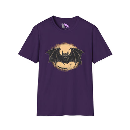 Bat Over Moon Adult T-shirt