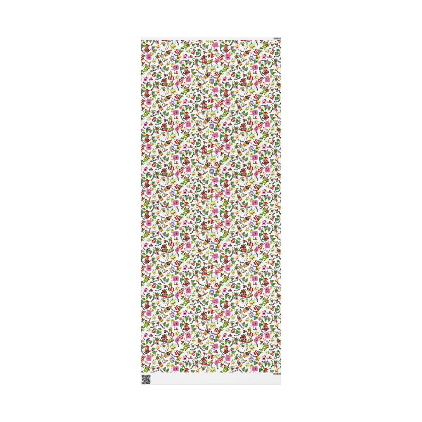 Christmas Monster Custom Name Wrapping Paper (Micheal)