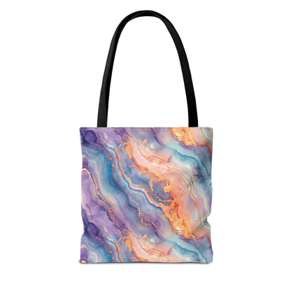 Dreamwave Marble Canvas Tote Bag