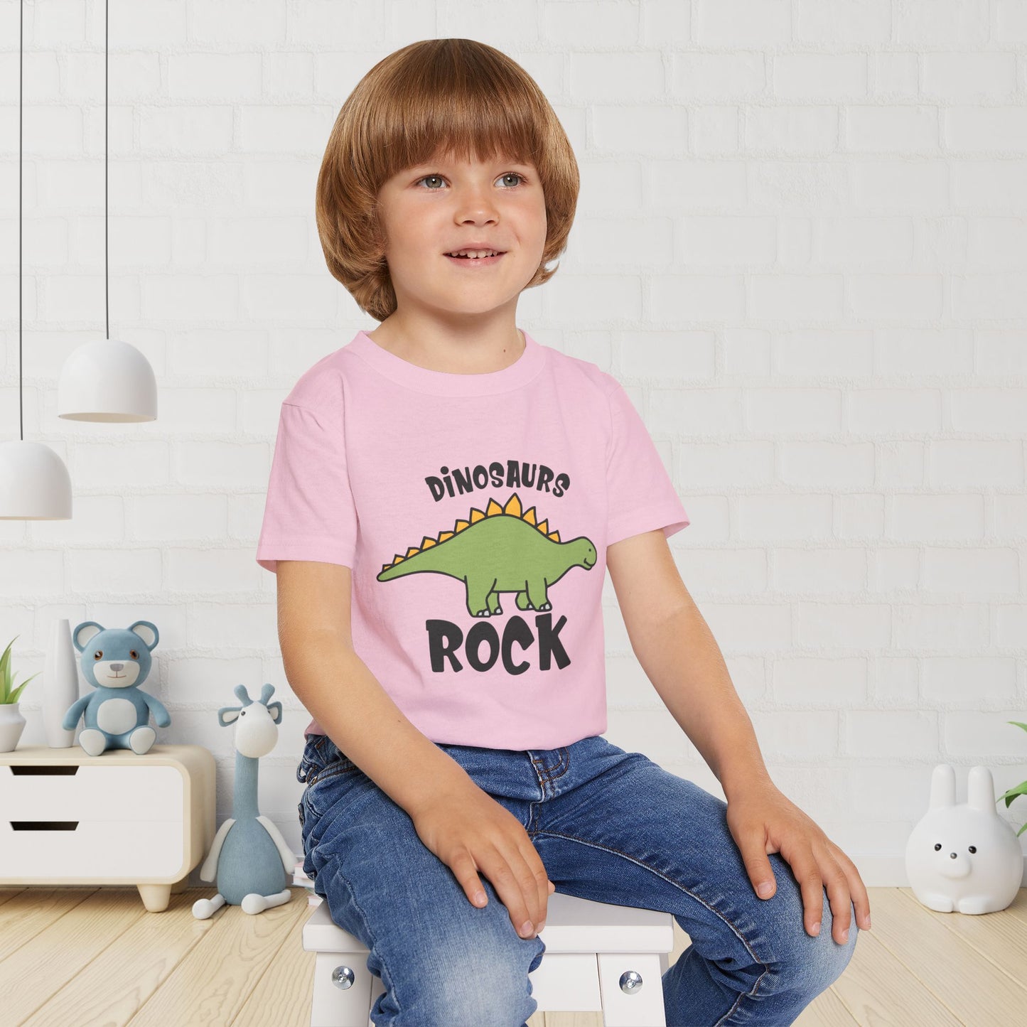 Dinosaurs Rock Heavy Cotton™ Toddler T-shirt