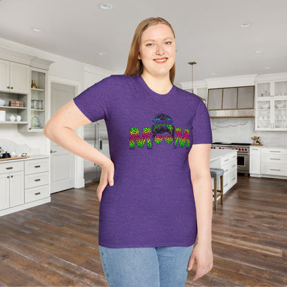 Mom (Colorful Leopard Print) Adult T-shirt