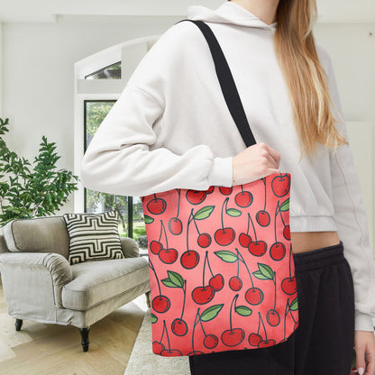 Cherry Bombshell Canvas Tote Bag