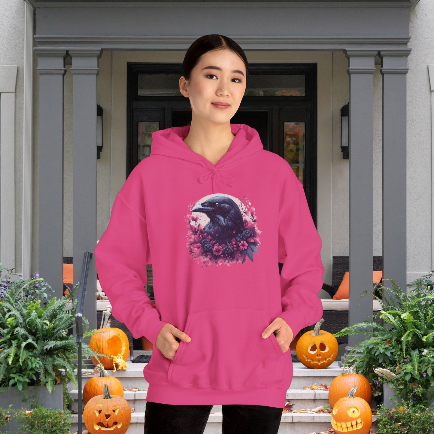 ""Halloween Crows Heavy Blend™ Hooded Sweatshirt